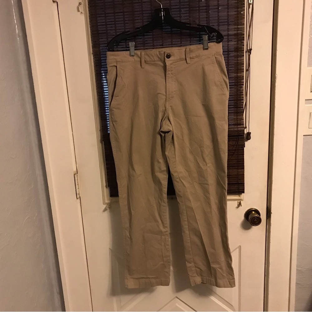 ROWM Mens Khaki Color Dress Cotton Spandex Pants Size 33/30 Made in SRI LONKA